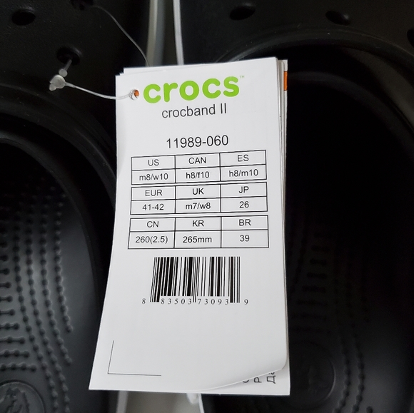 NEW CROCS Crocband II Black - Picture 9 of 9